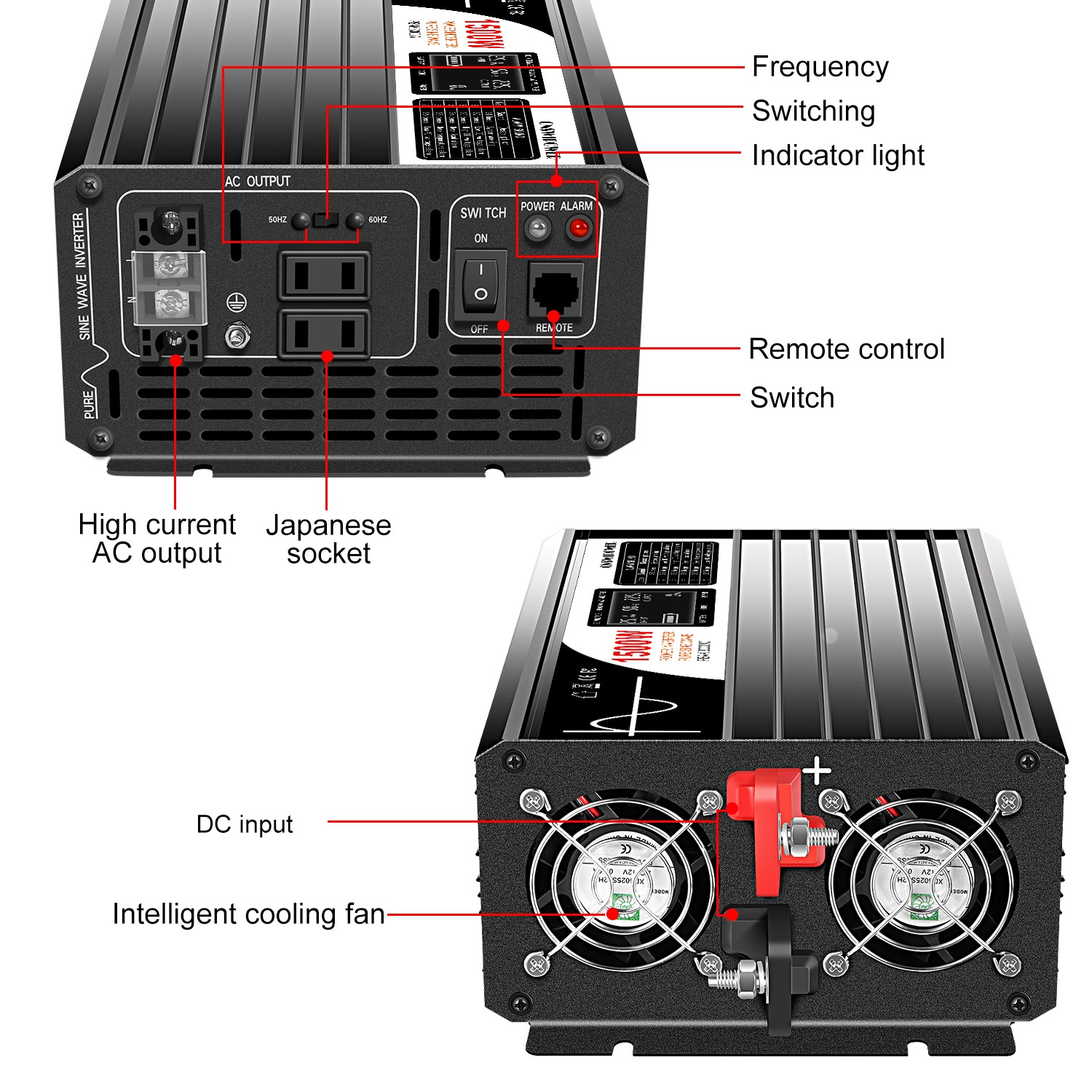 1500W 純粋な正弦波インバーター